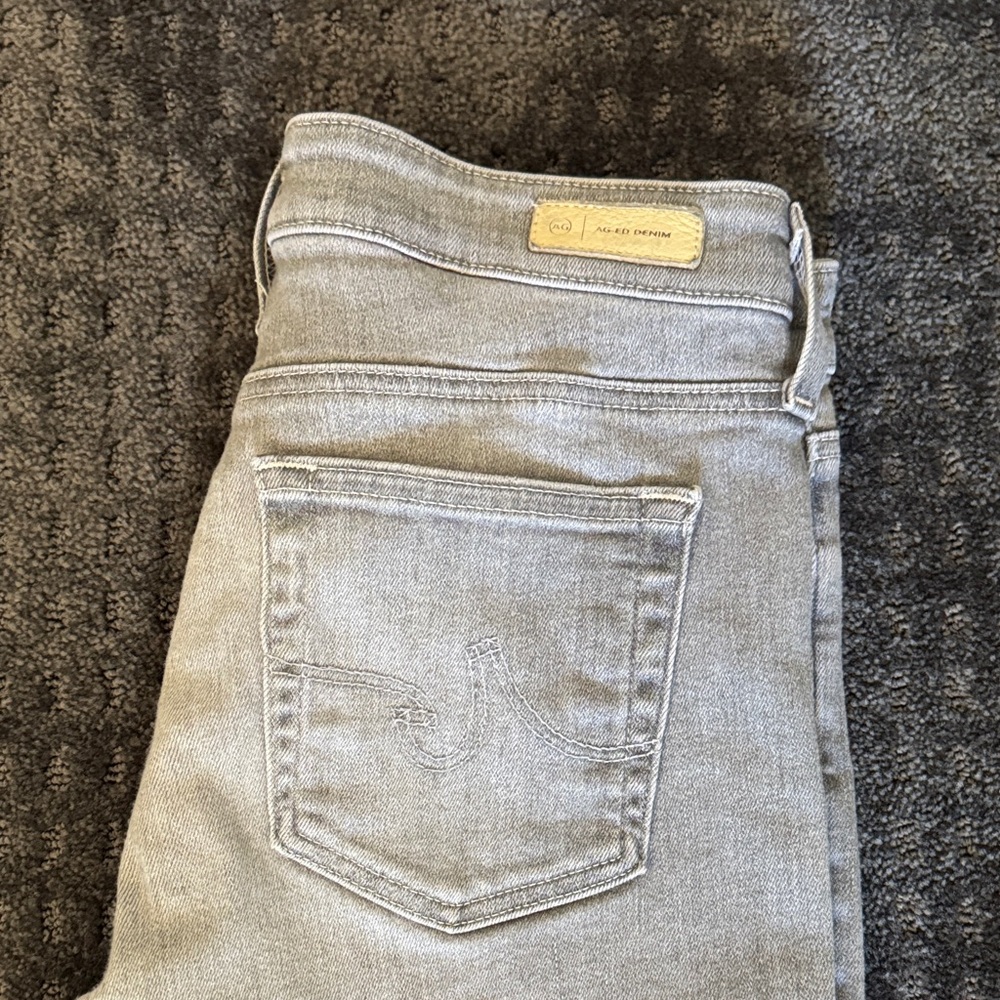 AG  Farrah Ankle Gray Women's Straight Leg Jeans